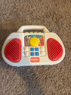 1995 Playskool Select-A-Station Boom Box Toy Radio-works!